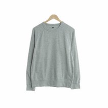 유니클로 멜란지그레이 면혼방 크루넥맨투맨 공용 M [105] 4392