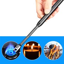 KC인증 캠핑 캔들 주방 토치 USB 플라즈마 점화스틱 전자라이터 충전 배터리표시, 2 로즈골드