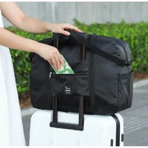 장기출장 유학 캐리어결합 빅사이즈 보스턴백 간편 골프 외출 남중생, LD-1027 캐리어보조백, 블랙
