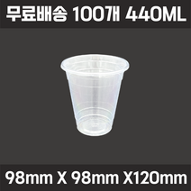 일회용 커피컵 플라스틱 12온스 14온스 16온스 테이크아웃, F01-PS-16온스 (투명) 440ML 100개, 440ml