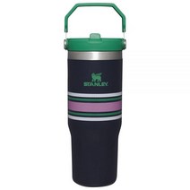 스탠리 Stanley 아이스플로 스테인리스 스틸 빨대 텀블러 차콜, 30oz, Navy Mesh