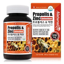 프로폴리스영양제 항산화물질 플라보노이드 17mg 아연 5mg 함유 환절기영양제 마그네슘 캐나다 프로폴리스