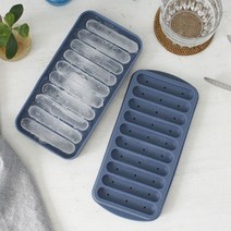 [Su♭] 둥근 막대 얼음틀 긴얼음 아이스몰드 실리콘 볼몰드 아이스통 트레이 보관 만들기 마늘 얼음 냉장고 다진 _Πj_ea, Яn_다크그린