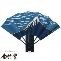 일본 파란 후지산 장식 부채 창업 1718년 시라타케도 교토 장인, 단일 옵션