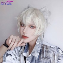 남자가발가격 남성가발 남자 헤어 중년 XIYUE-흑인 남성 가발 숏 스트레이트 앞머리 12 "합성 및 코, 한개옵션1, 23 T1B/Red
