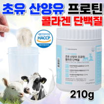 HACCP 프리미엄 고용량 산양유 초유 성장인자 동물성 식물성 BCAA 아미노산스코어 청소년 성인 어른 노인 코스트코 홈쇼핑 뮤신 류신 저분자 단백질 프로틴 보충제 분유 분말 가루, 210g
