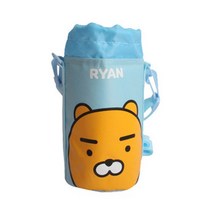 홈앤키즈 카카오프렌즈 페이스 물병 물통 주머니 (라이언 어피치) 어깨끈, 물통 주머니_라이언