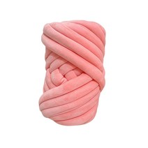 Roomxyd 패브릭 자이언트얀 벨벳 뜨개실 망고실 1KG, 피치핑크
