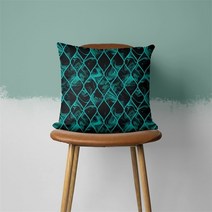 에어쿠션 45x45cm 청록색 쿠션 커버 잎 깃털 하트 소파 베개 침실 홈 장식 사무실 액세서리