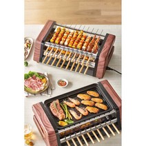 자동 양꼬치 기계 꼬치고이 업소용 닭 구이 회전, B 불판그릴 + 꼬치 10개 + 증정백
