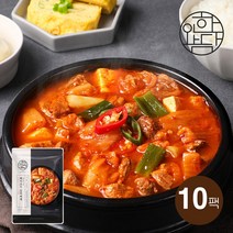 [한와담] 직화솥에 끓인 돼지고기김치찌개 500g 10팩, 단품
