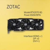 zotac geforce gtx1650 gtx1660 1660super rtx2060 6g 2060super rtx2070 2070super 8g 2080 2080ti 11g 비디, rtx2070 8g