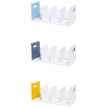 4단 책꽂이 테이블 파티션 서류정리용가구 가로 심플 간이 화일, YELLOW