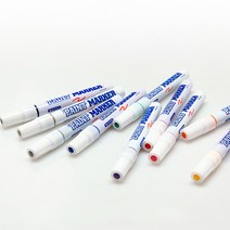 다목적 페인트 마카 얇은 보드 디자인 마크펜 낱개 11색 마카펜 흰색 마커 색깔 펜 데코 문화 칼라 컬러 팬 산업용 공업용 일러스트 애니메이션 윈도우 페인팅 인테리어, 녹색 (503124)