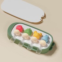 한타오 캐릭터 실리콘 수제 아이스크림 몰드 캔디 초콜릿 트몰드 4종 세트, 그린