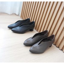 쁨슈 성수동 수제화 발이 작아보이는 스틸레토 양가죽 미들힐 펌프스 4 cm