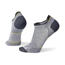 스마트울 남성용 런 제로 쿠션 로우 발목 양말, Large, Light Grey