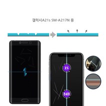 갤럭시A21s SM-A217N 자가복원 TPU우레탄 3D곡면 액정보호 풀커버필름 지문방지 코팅 투명 무황변, 1매