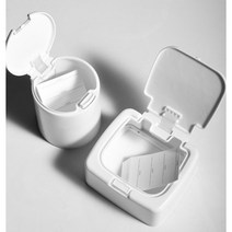 원터치 정리함 수납정리함 미니보관함 정리수납함 면봉케이스 화장솜케이스 소품정리함 머리끈정리함, 사각형