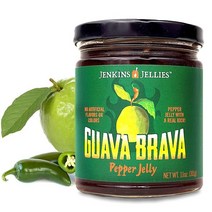 Jenkins Jellies 구아바 Brava 핫 페퍼 젤리 - 스위트 & 스파이시 할라피뇨 글루텐 프리 비건 잼 글레이즈 디핑 소스 또는 디저트 토핑으로 사용 천연 및 미국산 3, Passion Fire_11 Ounce (Pack of