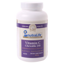 뉴트라라이프 비타민 C 츄어블 250mg 글루텐 프리 이지 츄 타블렛, 240개입, 1개