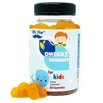 아이들을 위한 오메가 3 젤리 | 젤리 60개 | 2개월분 | 맛있는 오렌지 맛 | 4년 이상 | epa amp와 함께 오메가-3 dha 어린 이용 오메가 3 오메가 3 구미