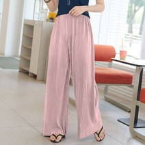 데일리앤 새틴 플리츠 와이드 밴딩 팬츠