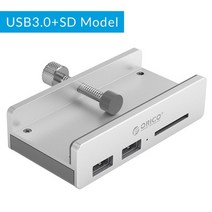 ORICO 알루미늄 4 포트 USB 3.0 클립 허브 전원 공급 장치 포함 MAC OS PC 용 고속 5GBPS 데이터 전송 MH4PU P USB 허브, 03 MH2AC-U3-SV_03 미국