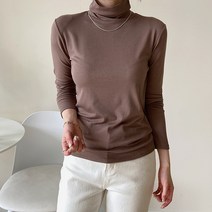 데일리앤 여성 목티 이너 레이어드 무지 폴라 티셔츠 조안 9color