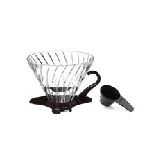 하리오 V60 글라스드리퍼 스푼 세트, 1팩, 하리오 V60 글라스드리퍼01/블랙