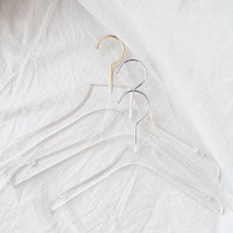 지엔디스플레이 튼튼한 아크릴 투명 가정용옷걸이 카페 의류매장 성인 아동옷거리 옷걸이, 1개, (아동용) 직선형 크롬고리