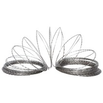 윤형철조망 가시 철선 철망 울타리 펜스 도난 방지, 링 직경 30cm 이중 나선 암호화 10m