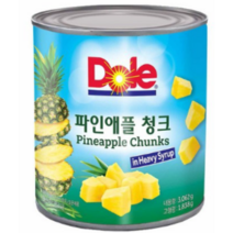 돌 파인애플 청크 통조림, 3062g, 3개