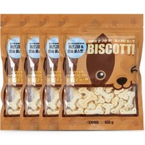 더주스 비스코티 반려견 비스켓 160g, 올리고당 + 칼슘 혼합맛, 4개