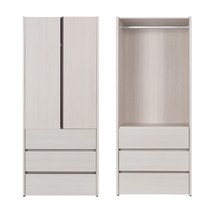 리바트 토피 800 옷장 서랍형(일반도어), 2단서랍형(화이트오크)