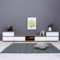 아트박스/플레인홈 리엄 거실장 세트 B 3000, 멀바우