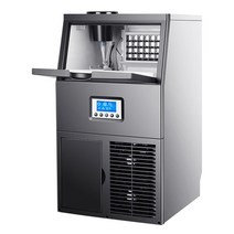 제빙기 미니 업소용 가정용 얼음 제조기 빙수 슬러시 가정용 아이스 메이커 45KG/24H 상업용 밀크티 숍, 검정, 영국