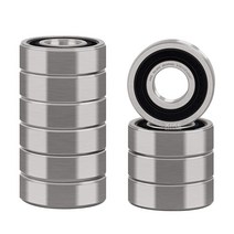 XiKe R8-2RS 이중 고무 씰 베어링 10개 1.3cm x 2.9cm 0.8cm(1/2인치 1-1/8인치 5/16인치) 사전 윤활 및 안정적인 성능 비용 효율적 딥 그루