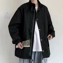 오버핏 남자 하프 자켓 아우터 스트링포인트 데일리룩 봄 가을 겨울365쇼핑