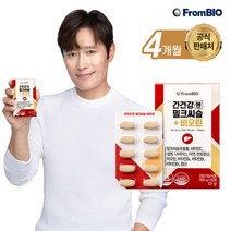 프롬바이오 이병헌 간건강엔 밀크씨슬+비오틴 30정x4박스/4개월, 단품, 단품