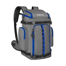 RESVIN 스키 부츠 백 60L 내구성 있는 백팩 1680D 나일론 방수 스노우보드 헬멧 고글 장갑 아우터 액세서리용 여행 수하물, Grey