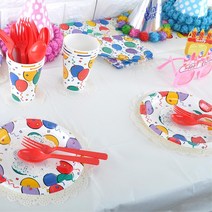 생일 파티 케이터링 1회용 종이접시 6P 칠순잔치 홈인테리어 회갑연 테이블보 셀프 소품, 파티스트림, 18cm