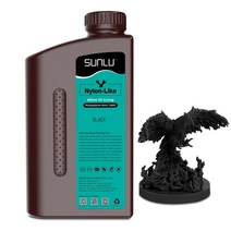 헬특 프린터레진 3D 수지 프린터레진SUNLU-물 세척 가능/ABS/표준/Like PA UV 수지 1KG 액체 낮은 냄새 빠, 03 Like PA-Black