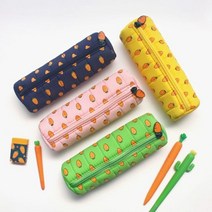 당근 패딩 원형케이스 필통 파우치 필기구 보관, 쿠팡 보라, 쿠팡 본상품선택