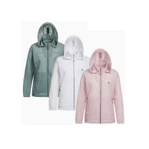 코오롱스포츠 여성 도전사 스트레치 자켓 스트라이프 벤틸레이션 바람막이 후드 점퍼 페일핑크 파인그린 화이트 JKJJM20352 PPI PGR WHX