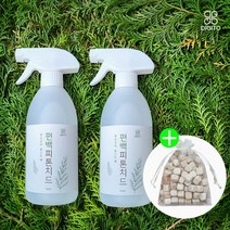피톤치드 스프레이 편백칩 집먼지진드기 새집증후군 편백수 섬유탈취제, (4886)2000ml2개+편백칩
