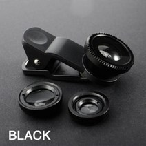 31 어안 광각 마이크로 카메라 렌즈 아이폰 샤오미 레드미 줌 피시 아이 전화 클립 스마트 폰 402295, Black