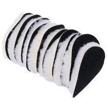 폴리싱 광택기 무선 듀얼 자동차 폴리싱 패드 5 인치 10 개 125 Mm 폴리시 왁싱 양모 폴리셔 보닛 페인트, 01 WHITE