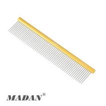 마단 푸들콤 스프레이콤 Spray Comb 강아지빗 엉킨털빗 푸들용빗, 9인치 칼라콤 MAC-230W Gold