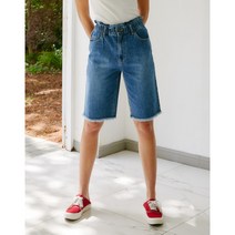 헤지스 여성 네이비 올풀림장식 면 밴딩데님팬츠 HSPA2B415N2 333255